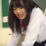 美乳高校生が狂った教師に教室で犯される